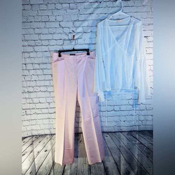New York & Co. Ladies light pink pants. Size 10 tall.inseam 33 1/2 - Picture 4 of 7